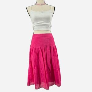 Y2K Jcrew Pink Cotton midi skirt